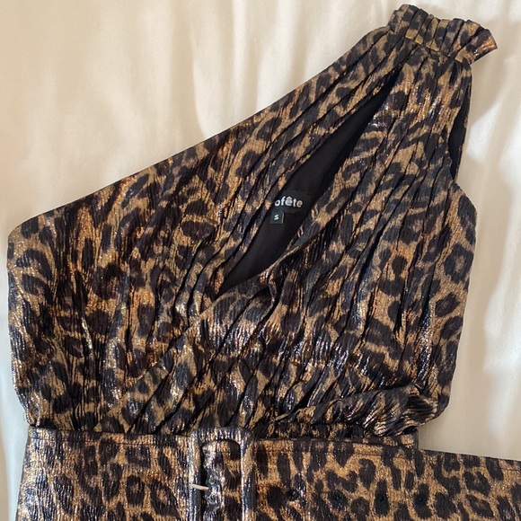 Retrofete Kayla Leopard Leme Mini Dress - Picture 4 of 6